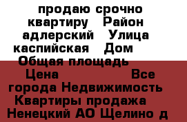 продаю срочно квартиру › Район ­ адлерский › Улица ­ каспийская › Дом ­ 68 › Общая площадь ­ 26 › Цена ­ 2 700 000 - Все города Недвижимость » Квартиры продажа   . Ненецкий АО,Щелино д.